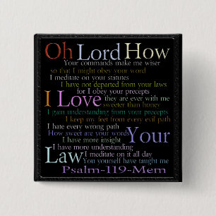 Psalm 119 Mem Steintablette Button