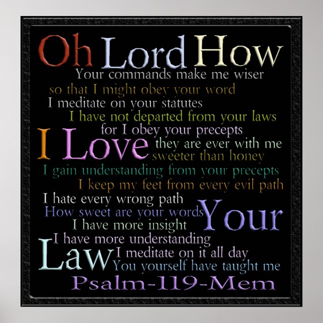 Psalm 119 Mem Stone Tablette Poster (Vorne)