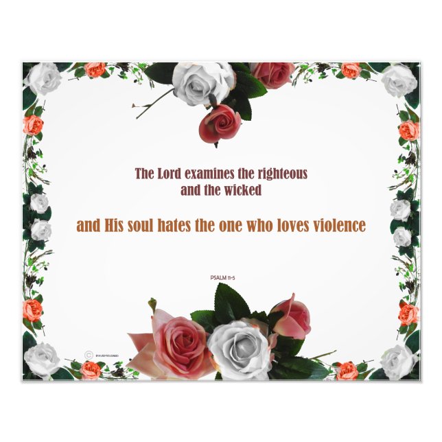 Psalm 11:5, Keine Gewalt Fotodruck (Vorne)