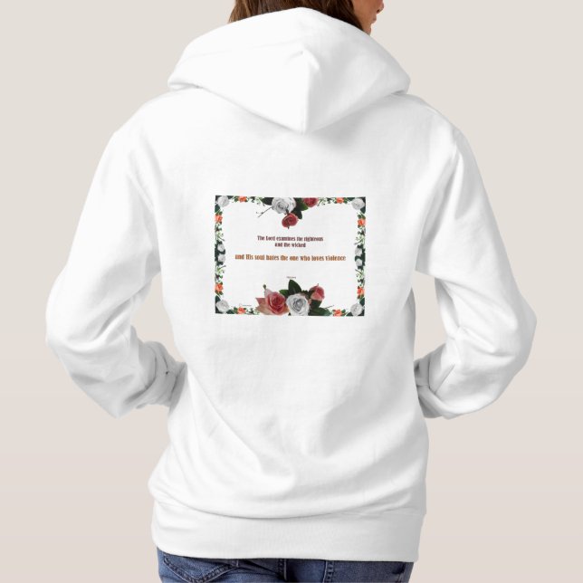 Psalm 11:5, Keine Gewalt Hoodie (Rückseite)