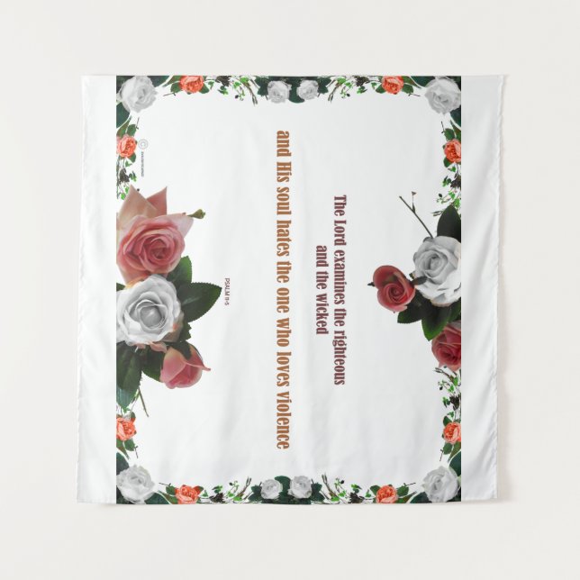 Psalm 11:5, Keine Gewalt Wandteppich (Vorderseite (Horizontal))