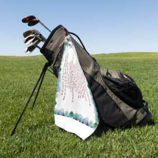 Psalm 11 Bibelkunst - Vertrauen in den Herrn Golfhandtuch