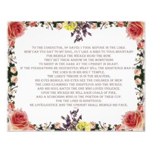 Psalm 11, Der Herr liebte die Gerechtigkeit, Fotodruck