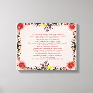 Psalm 11, Für den Dirigenten, von David; Leinwanddruck