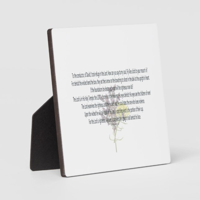 PSALM-11, I took refuge in the Lord, Floral Fotoplatte (Vorderseite)