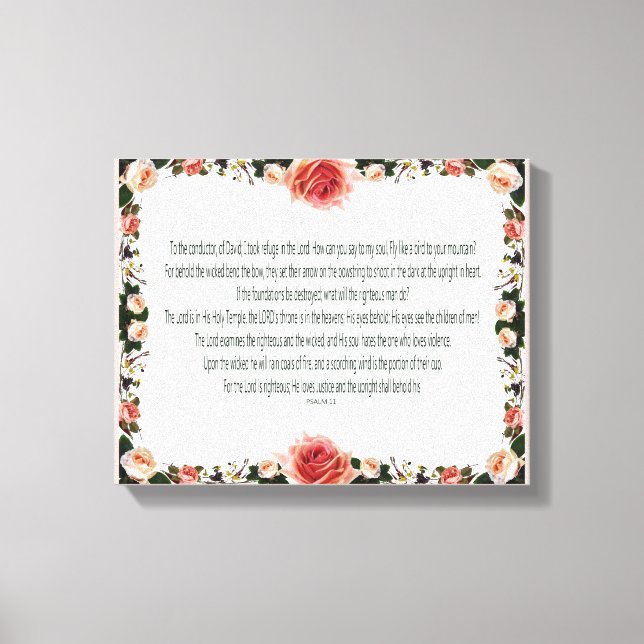 Psalm 11, ich nahm Zuflucht im Herrn Leinwanddruck (Vorderseite)