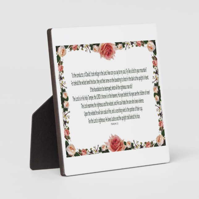 PSALM-11, See the Children of Men, Rosa Floral Fotoplatte (Vorderseite)