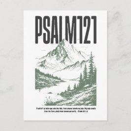 Psalm 121,1-2 „Ich hebe meine Augen auf zu den Ber Postkarte