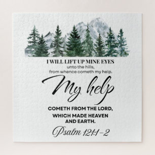 Psalm 121:1-2 Ich werde meine Augen hochheben Berg Puzzle