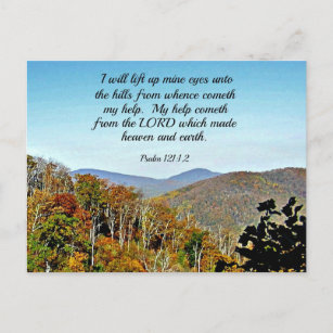 Psalm 121:1,2 Ich werde meine Augen zu den... Postkarte