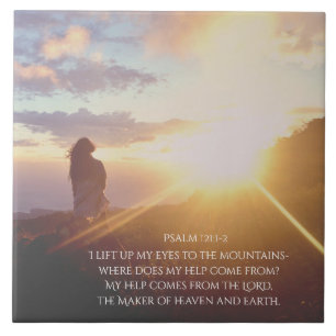 Psalm 121:1-2 Meine Hilfe kommt vom Herrn Fliese