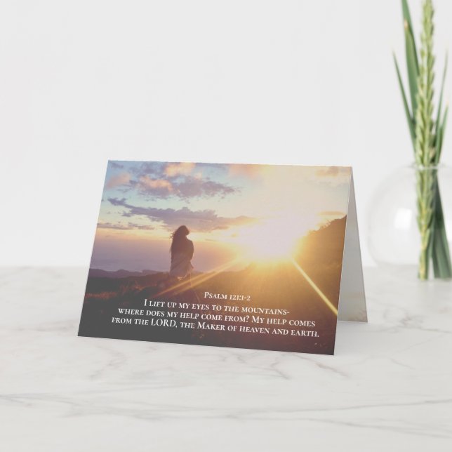 Psalm 121:1-2 Meine Hilfe kommt vom Herrn Karte (Vorderseite)
