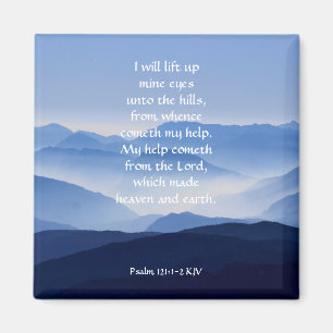 Psalm 121:1-2 Meine Hilfe kommt vom Herrn Magnet