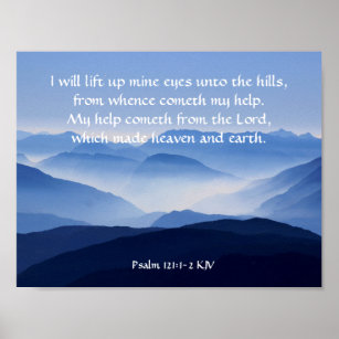 Psalm 121:1-2 Meine Hilfe kommt vom Herrn Poster