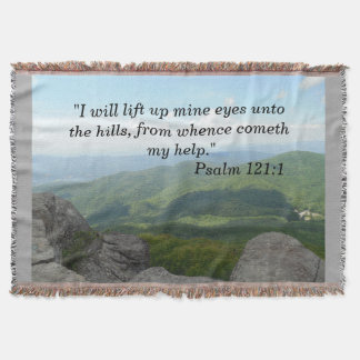 Psalm-121:1 Wurfs-Decke blaues Ridge Moutains Decke