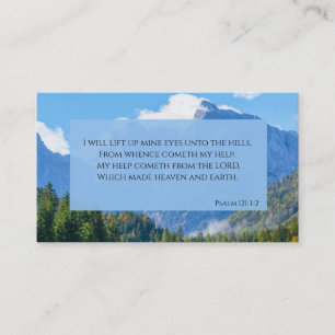 Psalm 121 1und 2 Church Business Card Visitenkarte