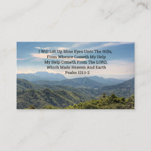Psalm 121 1und 2 Church Business Card Visitenkarte
