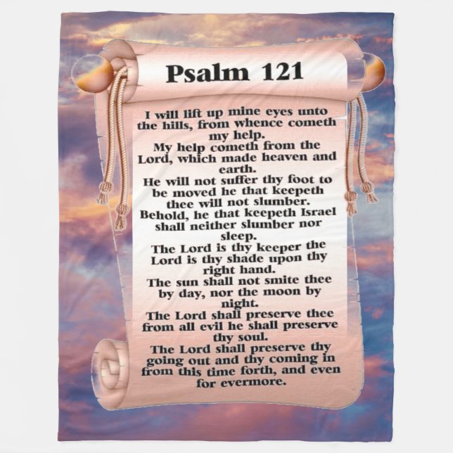 PSALM 121 FLEECEDECKE (Vorderseite)