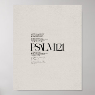 Psalm 121 - "Ich heben meine Augen auf die Hügel" Poster
