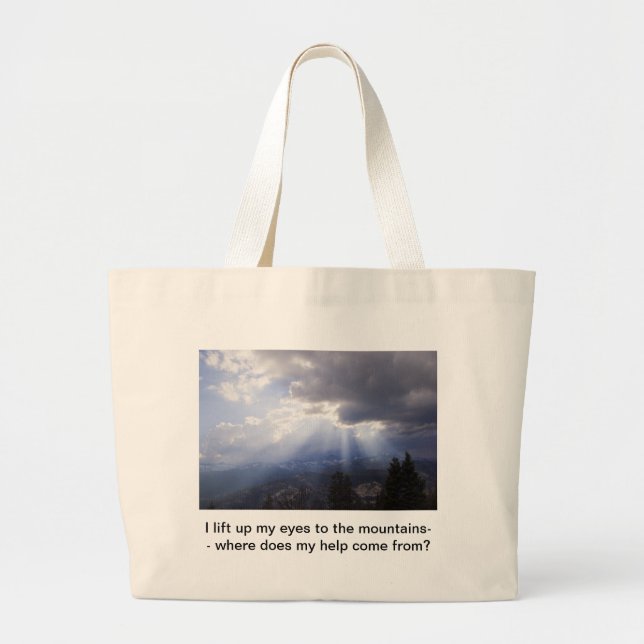 Psalm 121 jumbo stoffbeutel (Vorne)