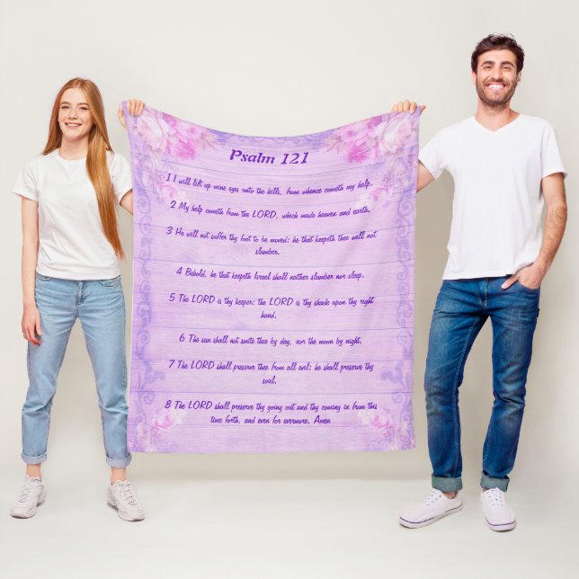 Psalm 121 Lilac-Fleecedecke Fleecedecke (Beispiel)