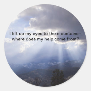 Psalm 121 runder aufkleber