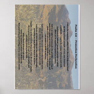 Psalm 121 Schutzerklärung Poster