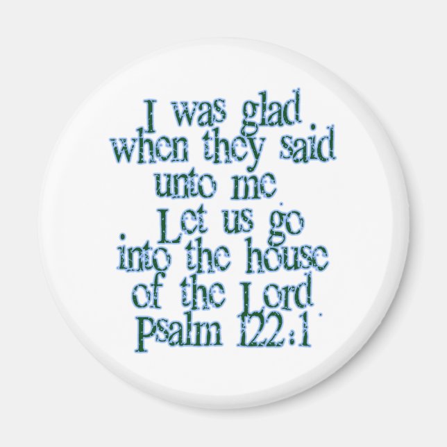 Psalm 122:1 magnet (Vorne)