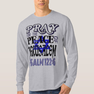 Psalm 122:6 mit Star of David Classic Printing T-Shirt