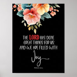 Psalm 126:3 Der Herr hat Großes an uns getan Poster