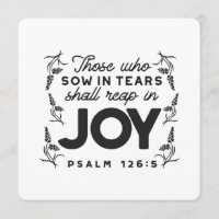 Psalm 126:5 Schrift-Typografie – Ernte in Freude