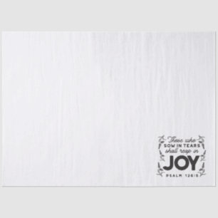 Psalm 126:5 Schrift-Typografie – Ernten in Freude Seidenpapier