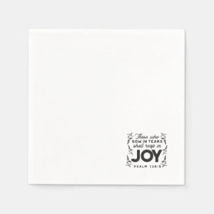 Psalm 126:5 Schrift-Typografie – Ernten in Freude Serviette
