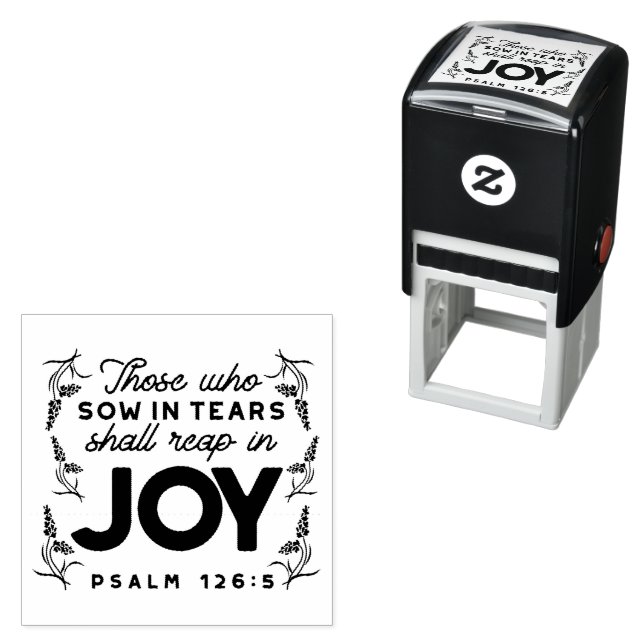 Psalm 126:5 Scripture Typography – Reap in Joy Permastempel (Beispiel)