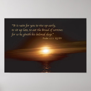 Psalm 127:2 Schrift Drucken Poster