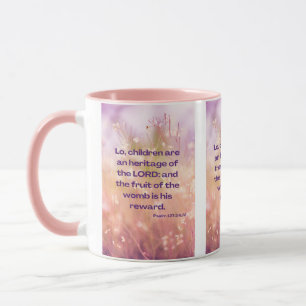 Psalm 127:3 KJV Bibelschrift Pic Two-Tone Tasse