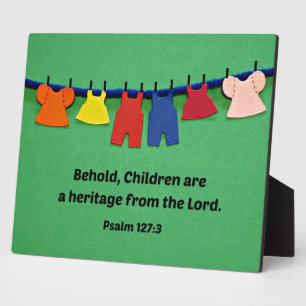 Psalm 127:3 Siehe, Kinder sind ein Erbe... Fotoplatte
