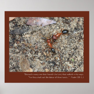 Psalm 128: 1, 2 Schriftsatz Poster