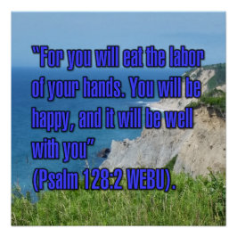 Psalm 128:2 WEBU Poster