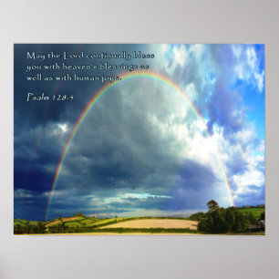 Psalm 128:5 Regenbogen Poster