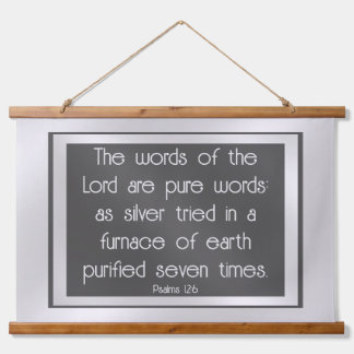 Psalm 12:6 wandteppich mit holzrahmen