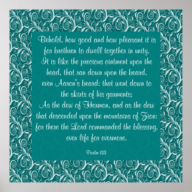 Psalm 133 Poster (Vorne)