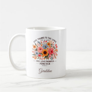 Psalm 136:1   2 Peter 3:18 Christliches Bibelangeb Kaffeetasse