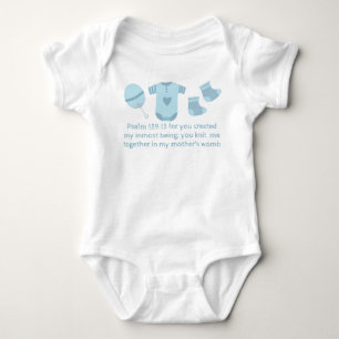 Psalm 139:13 Denn du hast mein Innerstes geschaffe Baby Strampler