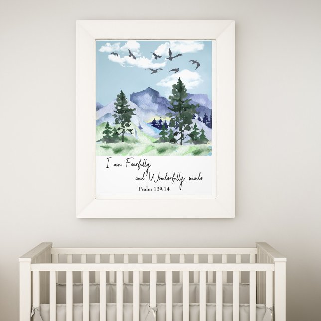 Psalm 139:14 Christliches Kinderzimmer Wand an Wan Fotodruck (Von Creator hochgeladen)