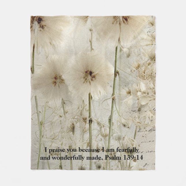 Psalm 139: 14 Fleece Blanket (Vorderseite)