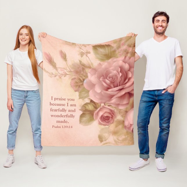 Psalm 139: 14 Fleece Blanket (Beispiel)