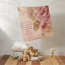 Psalm 139: 14 Fleece-Decke