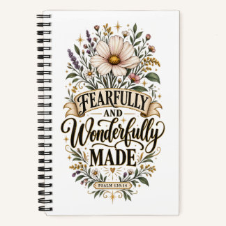 PSALM 139:14 Furchtbar und wunderbar Notizbuch