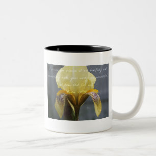 Psalm-139:14 Gelbzebra-Iris Zweifarbige Tasse